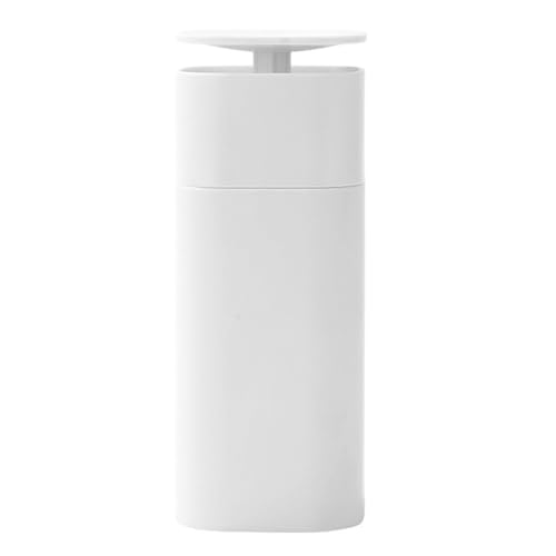 Push Down Pump Dispenser Bottle Refillable Liquid Container for Home/Travel, 2.75 x 2.75 x 7inch Leakproof Silicone Seal Design(White) - color: White