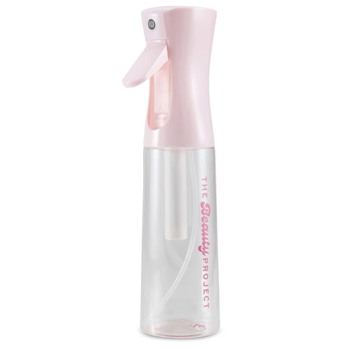 Spray Bottle Mister for Hair - Continuous Mister, Fine Water Mist, Trusted by Professional Salons & Barbers, 10.1oz - Clear Bottle (Light Pink) - color: Light Pink
