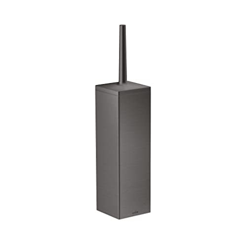 AXOR Universal Rectangular Toilet Brush Holder, Wall-Mounted in Brushed Black Chrome, 42655340 - color: Brushed Black Chrome