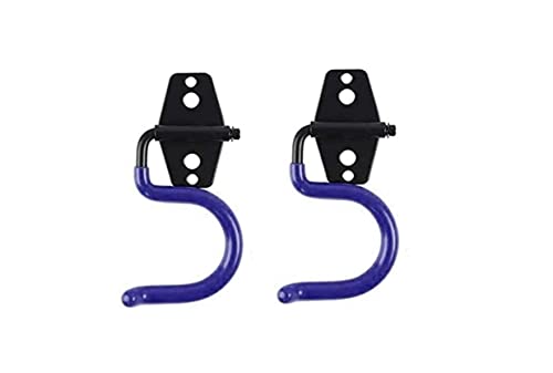 2PCS Garage Hook Heavy Duty Steel Garage Storage Hook, Heavy Duty Hook，Utility Hook and Broom and Mop Holder Wall Mount for Organizing Cleaning Tools, Mops, Garden Tools (S-Type) (Blue) - color: Blue