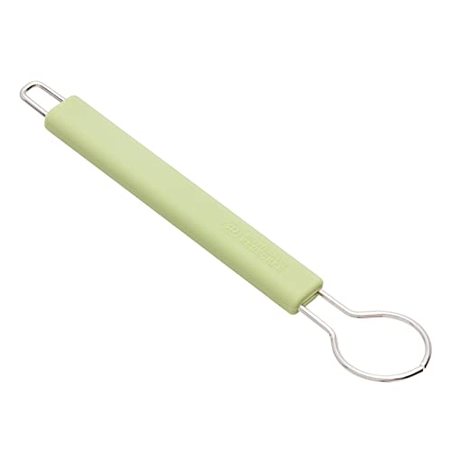 Redecker Dish Brush Handle, Stainless Steel & Silicone – Reed – Patented Replaceable Head System, Made in Germany - color: Reed