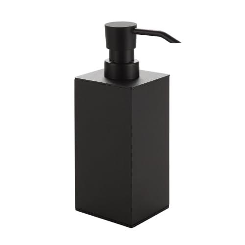 BGL Black Soap Dispenser for Kitchen & Bathroom, Modern Square Liquid Hand Soap Pump, Rustproof Matte Black Lotion Dispenser with Non-Slip Bottom, Fingerprint Resistant - color: Black-countertop
