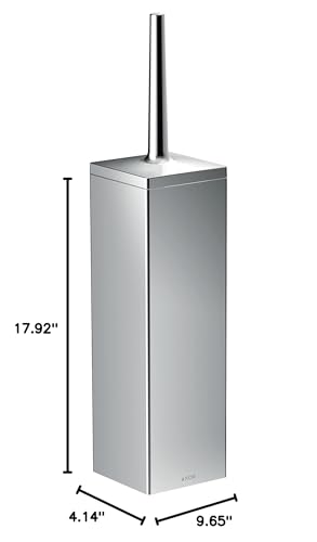 AXOR Universal Rectangular Toilet Brush Holder, Wall-Mounted in Chrome, 42655000 - color: Chrome