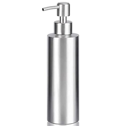 ARKTEK -Stainless Steel Countertop soap dispenser Rust Proof Liquid Hand soap dispenser, Premium Kitchen Pump for Liquid Bathroom Hand Dish Lotion (11.8 Oz / 350 ml) - color: Silver