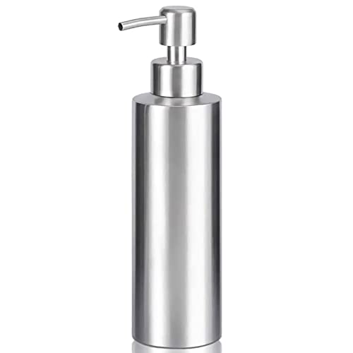 ARKTEK -Stainless Steel Countertop soap dispenser Rust Proof Liquid Hand soap dispenser, Premium Kitchen Pump for Liquid Bathroom Hand Dish Lotion (11.8 Oz / 350 ml) - color: Silver
