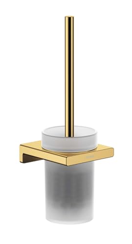 hansgrohe AddStoris Toilet Brush Holder Wall-Mounted, Polished Gold-Optic, 41752990 - color: Polished Gold Optic