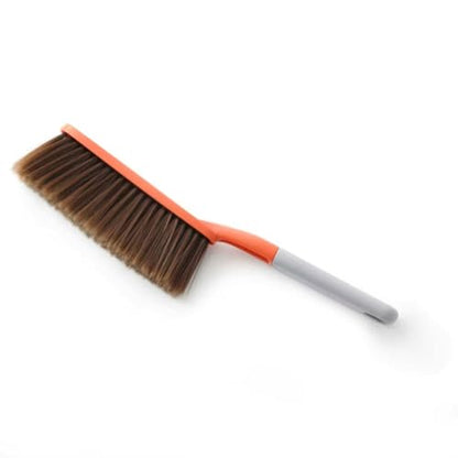 1 Pack 15" Hand Broom Brush,Soft Bristle Cleaning Brush,Counter Brush, Crumb Debris Sweeping Brush,Dusting Brush,Comfort for Car Bed Couch Desk Sofa Furniture Clothes,Small Particles Hair Remover - color: Orange 1