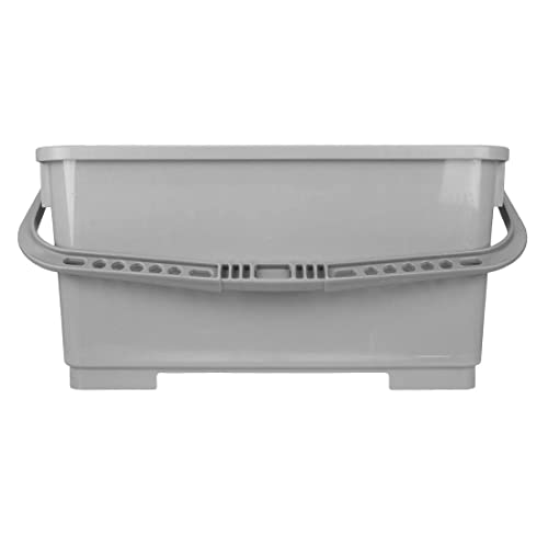 Pulex 6 Gallon Durable Lightweight Mop Bucket with Squeegee Carrying Clips and Ergonomic Handle for Floor and Window Cleaning - Gray - color: Gray