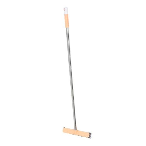COLLBATH Stainless Steel Cleaning Floor Brush Long-Handle Bathroom Broom Grout Brush Mop Head Comfortable to Hold - color: Multicolor