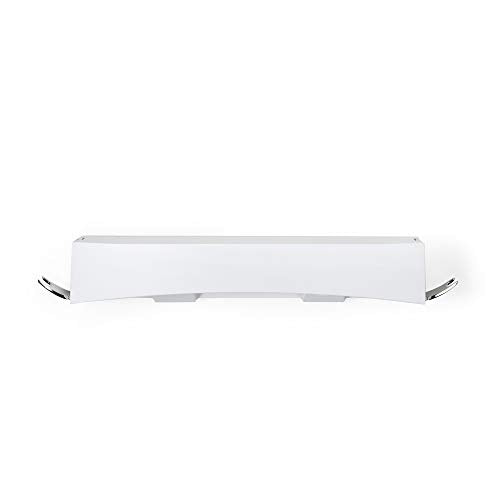 Better Living Clever Flip Shower Shelf, Basket or Shelf, Wall Mounted Shower Caddy Organizer with Removable Hooks, Multi-Purpose, No Drilling Adhesive, 16.88" x 4" x 2.88", White - color: White/Chrome, style: Flip Shower Shelf
