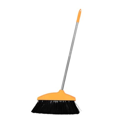 Amosfun Soft Bristle Broom with Long Handle Heavy Duty Indoor and Outdoor Sweeping Broom for Home Cleaning Non-Stick for Kitchen and Garage