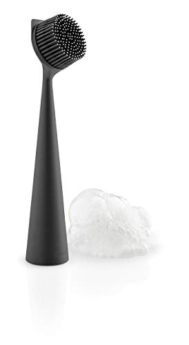 EVA SOLO | Dishbrush Silicone | Robust Washing-up Brush with a Practical & Effective Kitchen Scrubber Edge | Multipurpose Cleaning Brush | Danish Design, Functionality & Quality | Black - color: Black