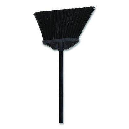 Boardwalk Large Angle Broom, 57" Handle, Long Reach, Black, Washable PET, Steel Handle, Swivel Hanger, Made in The USA