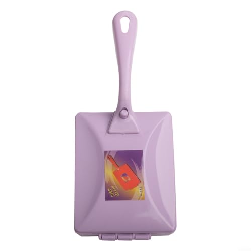 Handheld Roller Brush Sweeper for Carpet Sofa Bed Crumb & Dust Removal, Double Brush Cleaning Tool, Square PP Construction, Easy Crumb Collection & Disposal, Compact 10.5x26cm, Purple(purple) - color: purple