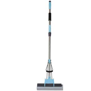 SHENKY Floor Cleaning Squeeze Mop with Adjustable Telescopic Handle Squeegee Absorber Sponge Cleaner Pocha for Home Kitchen Bathroom, Stainless Steel (Multicolor)