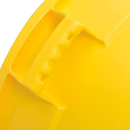 Global Industrial Commercial Round Trash Can, 20 Gallon Capacity, Plastic Garbage Can, Indoor and Outdoor Utility Trash Can, Yellow, 19" W x 22-1/2"H, No Lid - color: Yellow