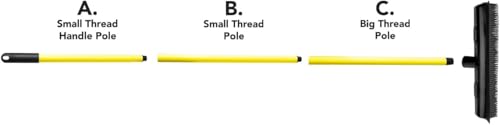 FURemover Pet Hair Removal Rubber Broom, 48" Handle - color: Furemover Sweep Pet Hair Broom
