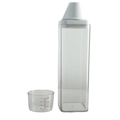 Laundry Detergent Dispenser with Airtight Lid and Measuring Cup, Transparent AS Body, Silicone Seal Moisture-Proof Storage Container for Home Organization(1900ml) - size: 1900ml