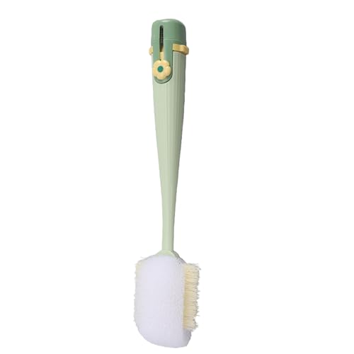RiToEasysports Bottle Brush 5 in 1 Water Bottle Cleaner Brush with PP ABS Nylon Silicone and 304 Stainless Steel, Crevice Sponge U Shape Straw Brushes with Stand Base for Cups Lids (Green) - color: Green