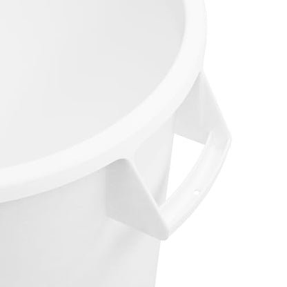 Winco Heavy-Duty Round Waste Container/Trash Can, 20 Gallon, White - color: White, size: 20 Gallon