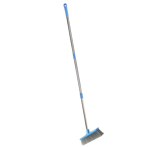 Long Handle Floor Scrub Brush with Stiff Bristles Hard Bristle Bathroom Shower Tile Scrubber Seam Cleaning Brush for Indoor Outdoor Floors