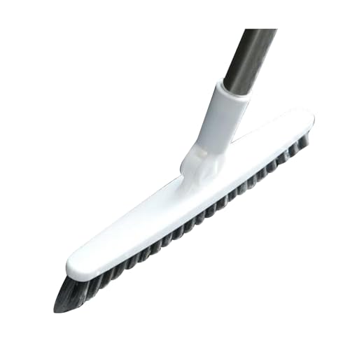 Aramox Long Handle Crevice Brush, Thoroughly Floors and Tile Grout, Effectively Remove, Easy to Hard to Corners and Drains, with Sturdy Plastic, for Bathrooms Kitchens and Toilets (White 120cm) - size: White 120cm