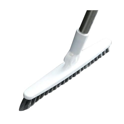 Aramox Long Handle Crevice Brush, Thoroughly Floors and Tile Grout, Effectively Remove, Easy to Hard to Corners and Drains, with Sturdy Plastic, for Bathrooms Kitchens and Toilets (White 120cm) - size: White 120cm
