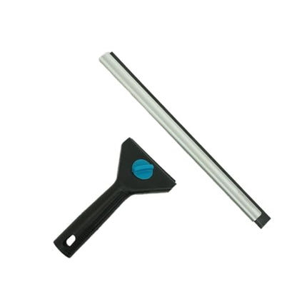 Moerman 12 Inch All Purpose Window Squeegee - Lightweight Durable Plastic Handle -Aluminum Channel with Streak Free Rubber - for Window Cleaning, Showers, and Mirrors