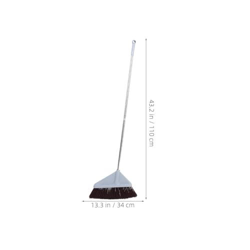 Heavy-Duty Floor Sweeper Broom with Long Handle Soft Bristles for Indoor Outdoor Use Wide Sweeping Area for Efficient Cleaning Patio Garage Kitchen Office and Lobby Floors