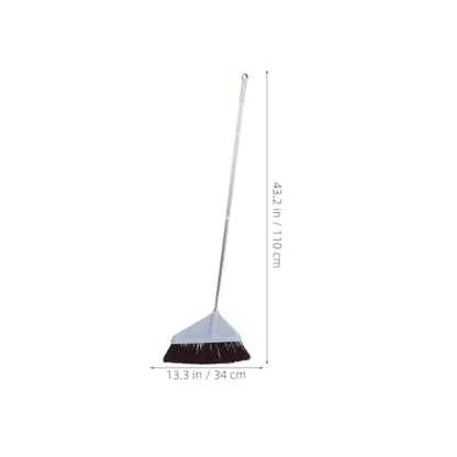 Heavy-Duty Floor Sweeper Broom with Long Handle Soft Bristles for Indoor Outdoor Use Wide Sweeping Area for Efficient Cleaning Patio Garage Kitchen Office and Lobby Floors