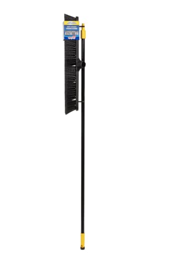 Quickie Bulldozer Smooth Surface Push Broom 24 inch, Black, Sweep and Clean Tile/Sealed Concrete/Other Hard Flooring, Indoor/Outdoor Use/Heavy Duty Cleaning (Pack of 5) - size: 24 Inch (Pack of 5), style: Smooth Surface