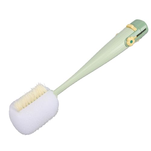 RiToEasysports Bottle Brush 5 in 1 Water Bottle Cleaner Brush with PP ABS Nylon Silicone and 304 Stainless Steel, Crevice Sponge U Shape Straw Brushes with Stand Base for Cups Lids (Green) - color: Green