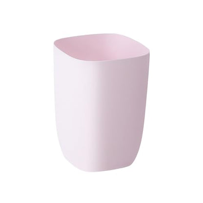 Bathroom Trash Can, Small Garbage Can for Bedroom, Living Room, Kitchen, Slim Cute Plastic Waste Basket for Office, 7L, Pink - color: Pink