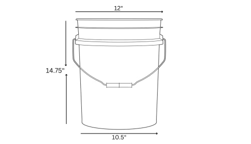 House Naturals 5 Gallon Food Grade Plastic Bucket with Air Tight Screw on Lid Made in USA Container (Green Bucket with Green Lid) - color: Green Bucket With Green Lid