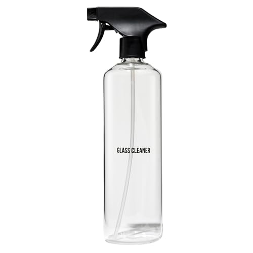Public Goods Empty Glass Spray Bottle for Glass Cleaner | Refillable Spray Bottle for Cleaning | Made with Clear Borosilicate Glass for Windows, Mirrors | BPA Free | 24 Oz - style: Empty Glass Bottle