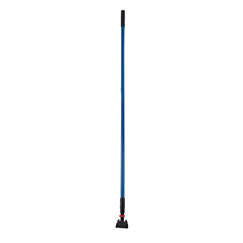 Matthew Cleaning Commercial Quick-Change Dust Mop Handle with Clip-on Metal Gripper for Heavy Duty Mop Head Replacement Holder, Fiberglass Handle 60 inch 6packs-Blue - color: Fiberglass - Blue