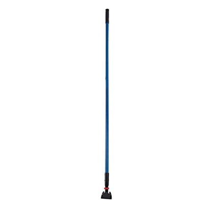 Matthew Cleaning Commercial Quick-Change Dust Mop Handle with Clip-on Metal Gripper for Heavy Duty Mop Head Replacement Holder, Fiberglass Handle 60 inch 6packs-Blue - color: Fiberglass - Blue