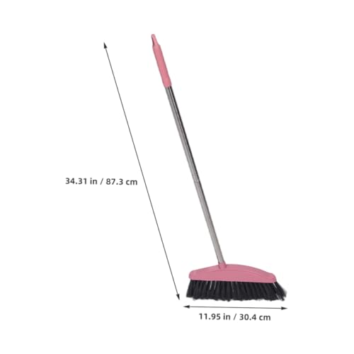 2pcs Wide Scrub Broom Stiff Bristles Broom for Deck Cleaning Patio Sweeping