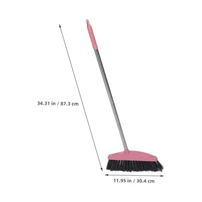 2pcs Wide Scrub Broom Stiff Bristles Broom for Deck Cleaning Patio Sweeping
