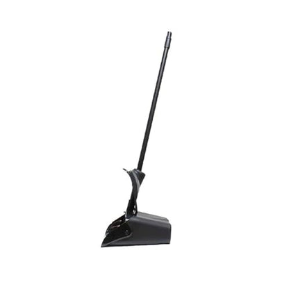 TrueCraftware- 13" Pivoting Upright Lobby Dust Pan with Windbreak Cover- Dustpan with Long Handle Compatible with Any Broom for Lobby Restaurant Office Home Dog Pooper Scooper