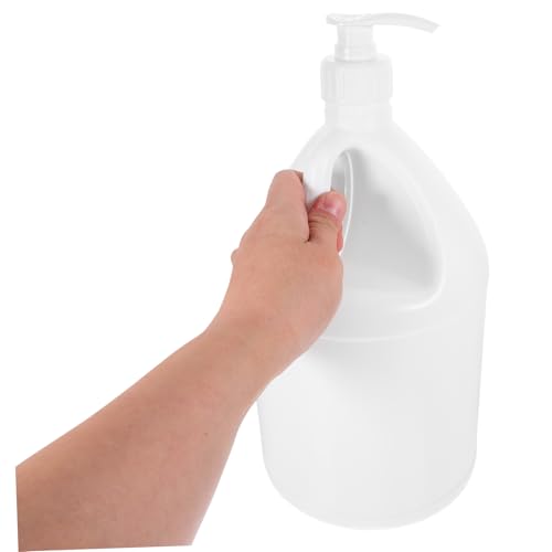 PartyKindom Large Capacity Plastic Bottle Pump Reusable Liquid Dispenser Laundry Detergent Bottle Empty Container