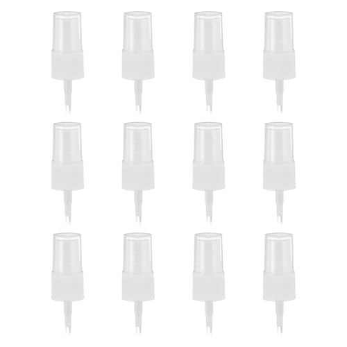uxcell Spray Top 12Pcs 18/410 Plastic Fine Mist Reusable Replacement White | Spray Bottle Pump Plastic Top Reusable Replacement for Cosmetic Perfume and Body Sprays Bottle - color: White, size: 18/410