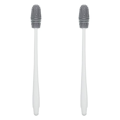 2 Packs Long Handle Bottle Brushes, Water Bottle Cleaner for Washing Narrow Neck/Mouth Bottle - color: White