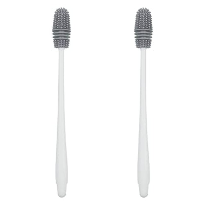 2 Packs Long Handle Bottle Brushes, Water Bottle Cleaner for Washing Narrow Neck/Mouth Bottle - color: White