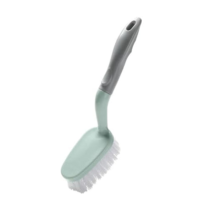 Qiilu Durable Shower Scrub Brush for Bathroom, Kitchen, and Floors - Ergonomic Handle with Heavy Duty Scrubber
