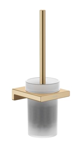 hansgrohe AddStoris Toilet Brush Holder Wall-Mounted, Brushed Bronze, 41752140 - color: Brushed Bronze