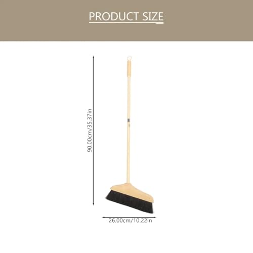 Broom - 90cm Long-Handled Soft-bristled Anti-Static Floor and Carpet Dust Removal Household Kitchen Wooden Broom
