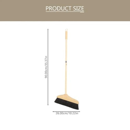 Broom - 90cm Long-Handled Soft-bristled Anti-Static Floor and Carpet Dust Removal Household Kitchen Wooden Broom