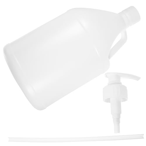 PartyKindom Large Capacity Plastic Bottle Pump Reusable Liquid Dispenser Laundry Detergent Bottle Empty Container