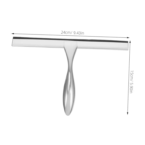 Healeved Deluxe Glass Wiper Shower Squeegee for Bathroom Stainless Steel Cleaner with Glide Handle